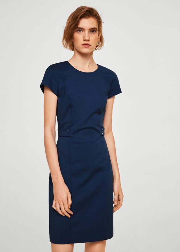 Metallic appliqué cotton dress - Image 4